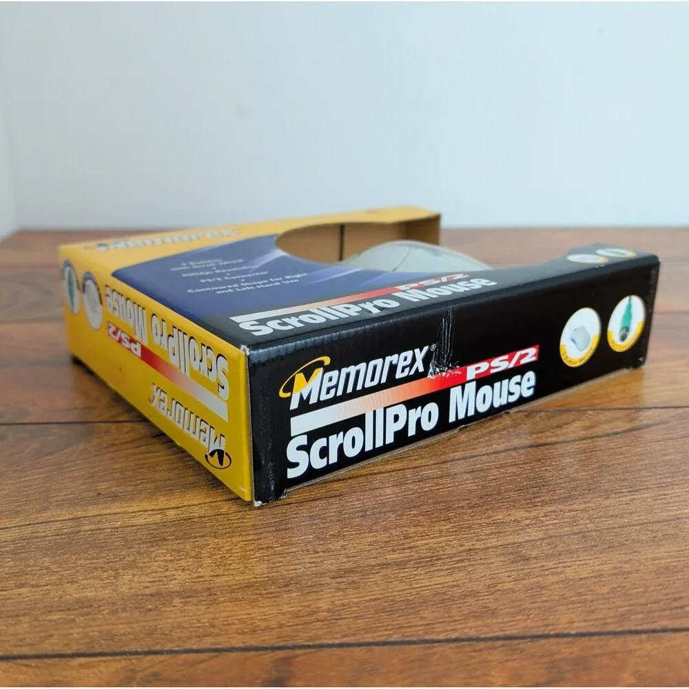 Memorex PS/2 ScrollPro Wired Computer Mouse 3202-2382 NEW IN BOX Scroll Pro